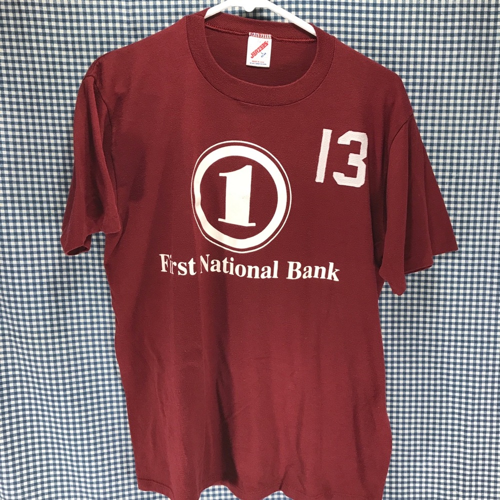Vintage Jerzees Single Stitch First National Bank